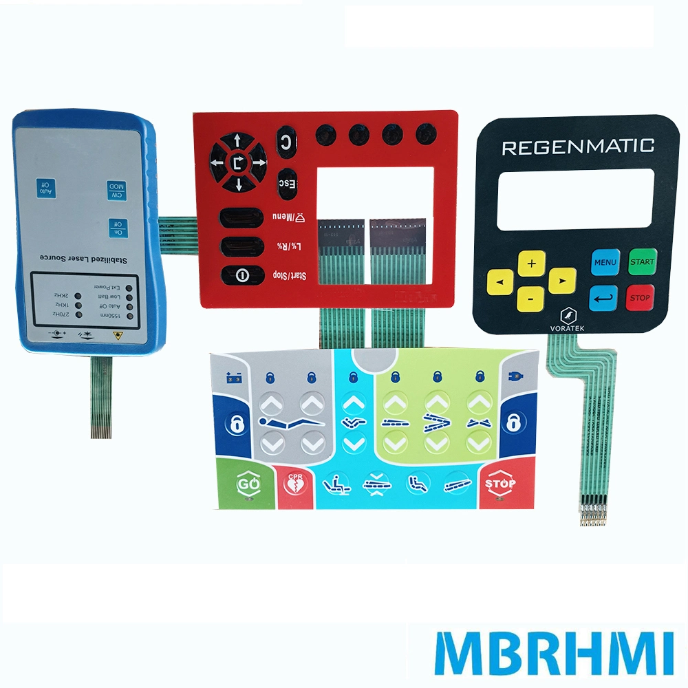 Digitaldruck Wasserdichter Pet Overlay Membranschalter für industrielle Steuerung