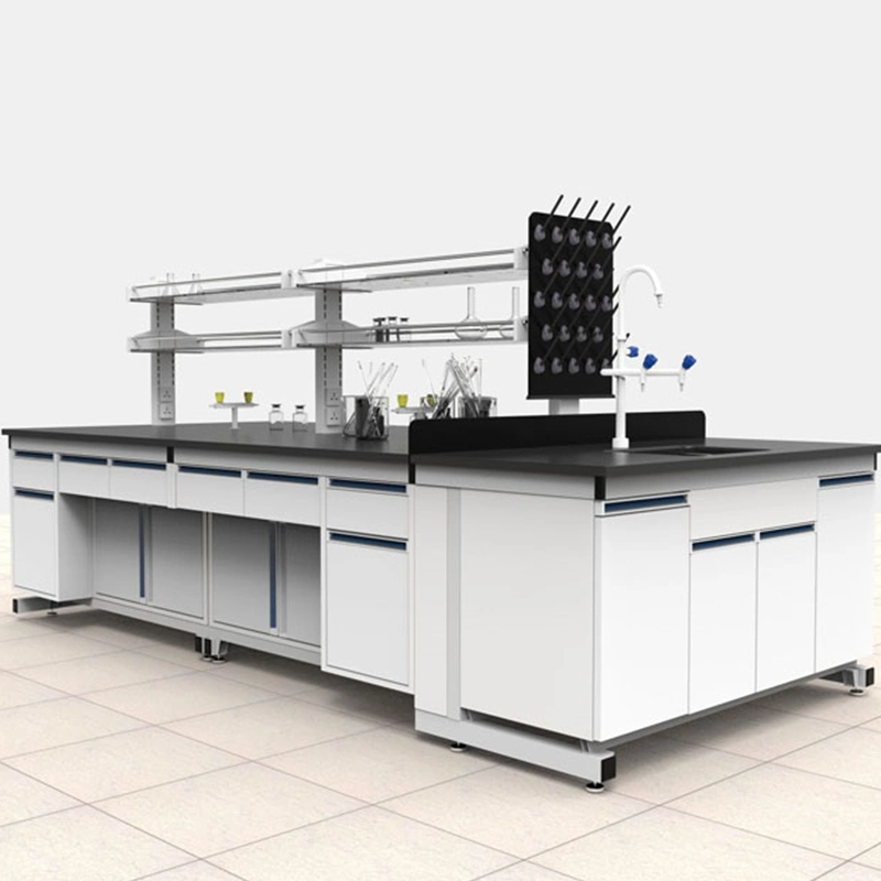 Todo o laboratório de aço mobiliário Ciência / Química Laboratório Ilha de bancada