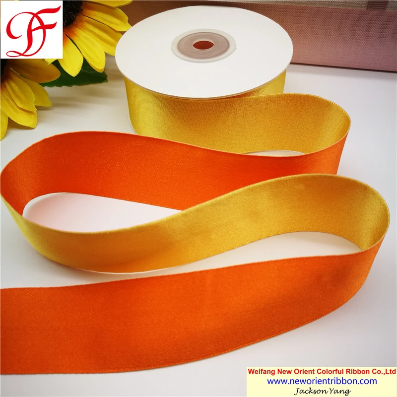 Factory Wholesale/Supplier Customized/OEM Two-Color/ Bicolor Double Face Satin Ribbon for Bows/Decoration/Wrapping/Gifts Packing