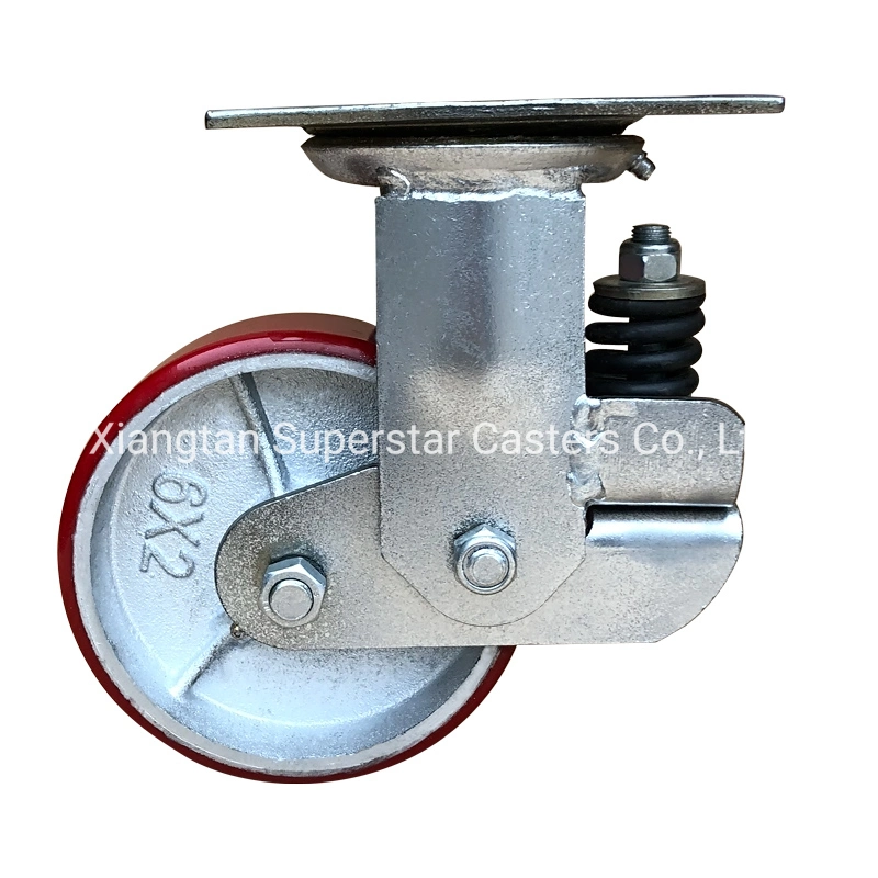 5 Inch Fix Caster Wheels, Manufacturer Industrial Shock Absorbing Rubber Casters, Excellent Quality