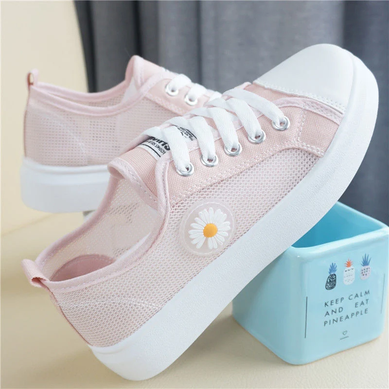 Sapatilhas de verão Sneakers para mulher em sapatilhas planas leves de alta qualidade Sapatilhas respiráveis