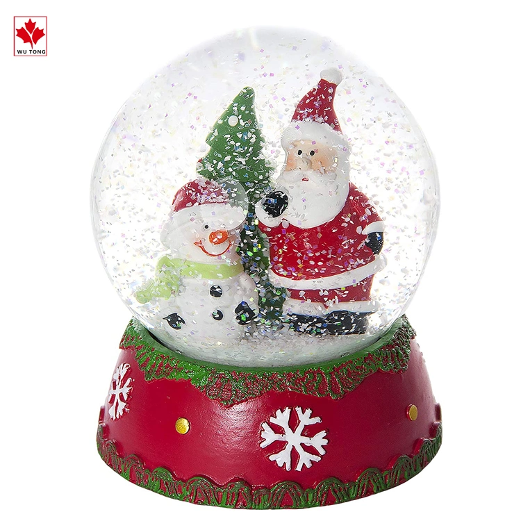 Divertido Navidad bola de nieve regalo Navidad Snowman agua decoración Globe