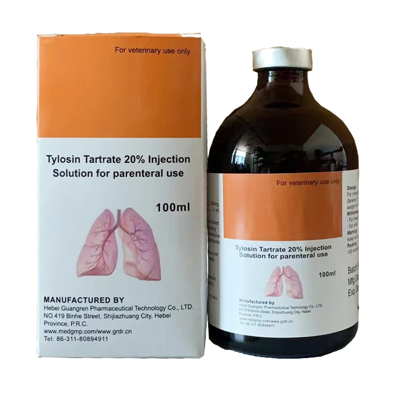 High quality/High cost performance  20% Tylosin Tartrate Veterinary Drug Injection Solution at The Best Price