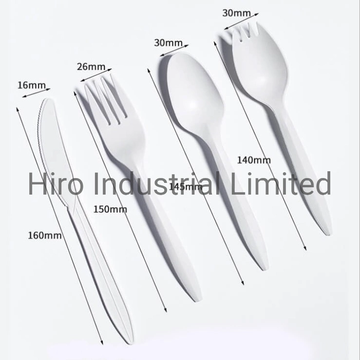 Compostable PLA Spoon Fork Knife Set with Compostable Wrapping Amazon Hotsale