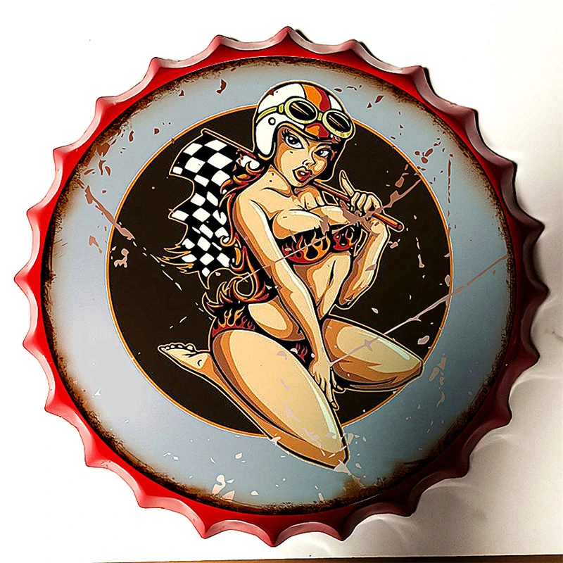 Wholesale/Supplier Crown Bottle Cap Custom Vintage Tin Metal Sign Art for Shop