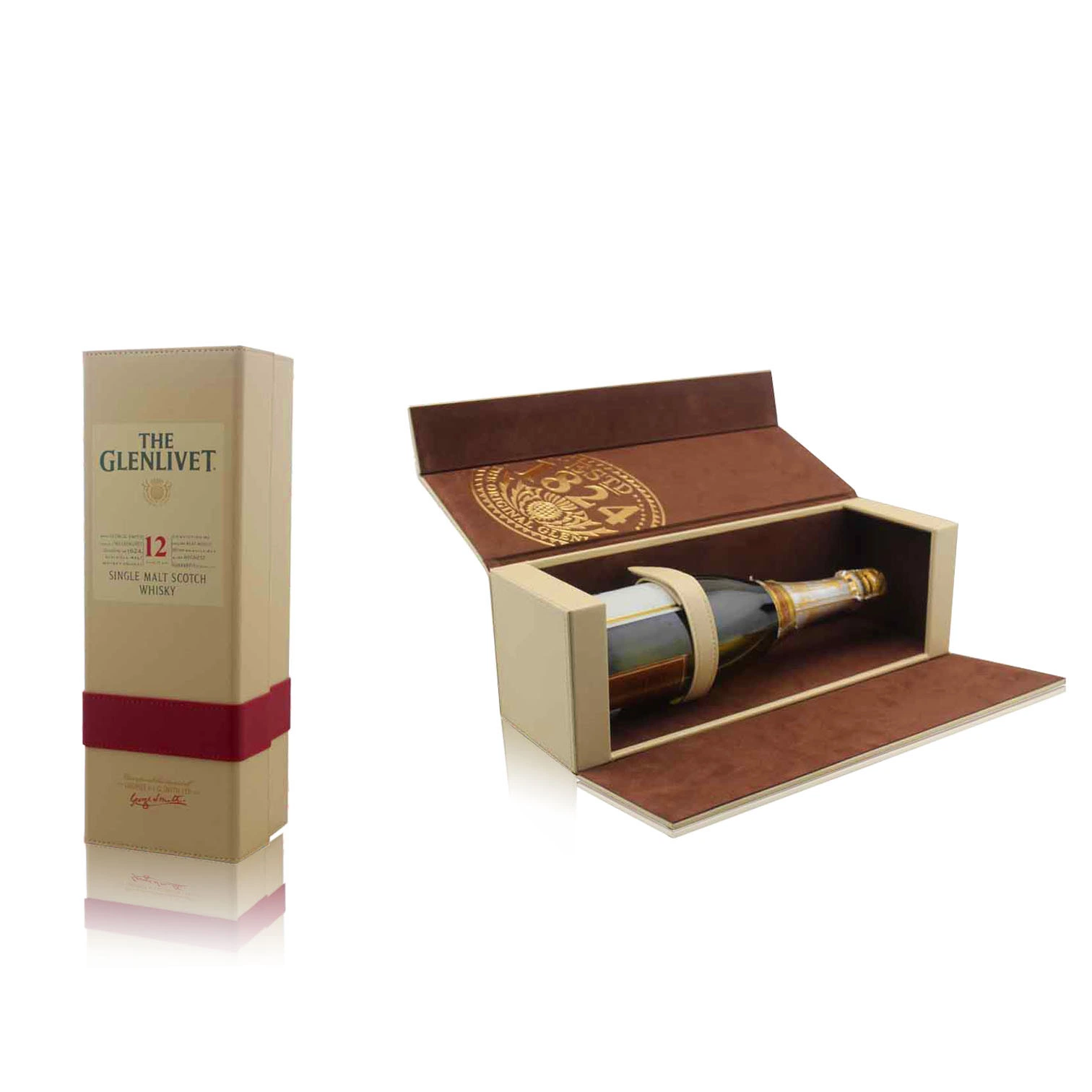 2023 Hot Sale Customized PU Leather Wrap Wood Wine Box for 1 Bottle