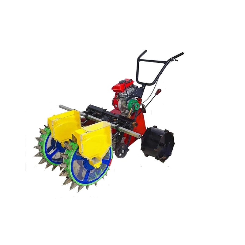 6HP Gasoline 2 Row Seeder with Fertilizer Corn Peanut Planting Machine