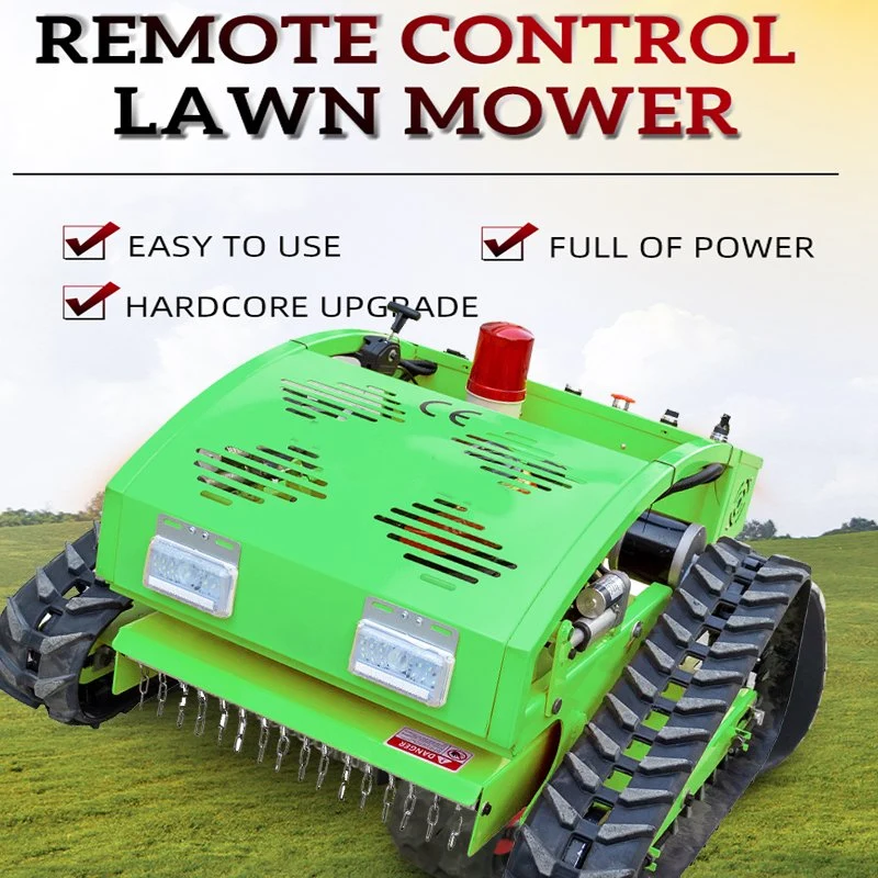 Remote Control Lawn Mower with Track Grass Cutter for Garden