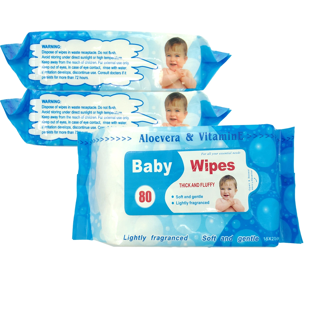 Newborn Hand and Mouth Draw-out Design Packing Baby Wipes Wet Tissue