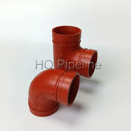 FM/UL Listed Grooved Fittings Casting Iron Tee Pipe Fitting