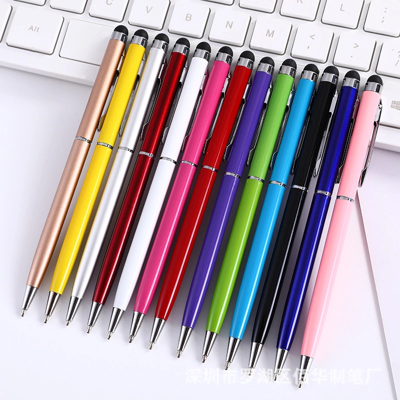 Touch Screen Pen Capacitor Handwritten Metal Pen Laser Logo Gift Pen Metal Ballpoint Pen