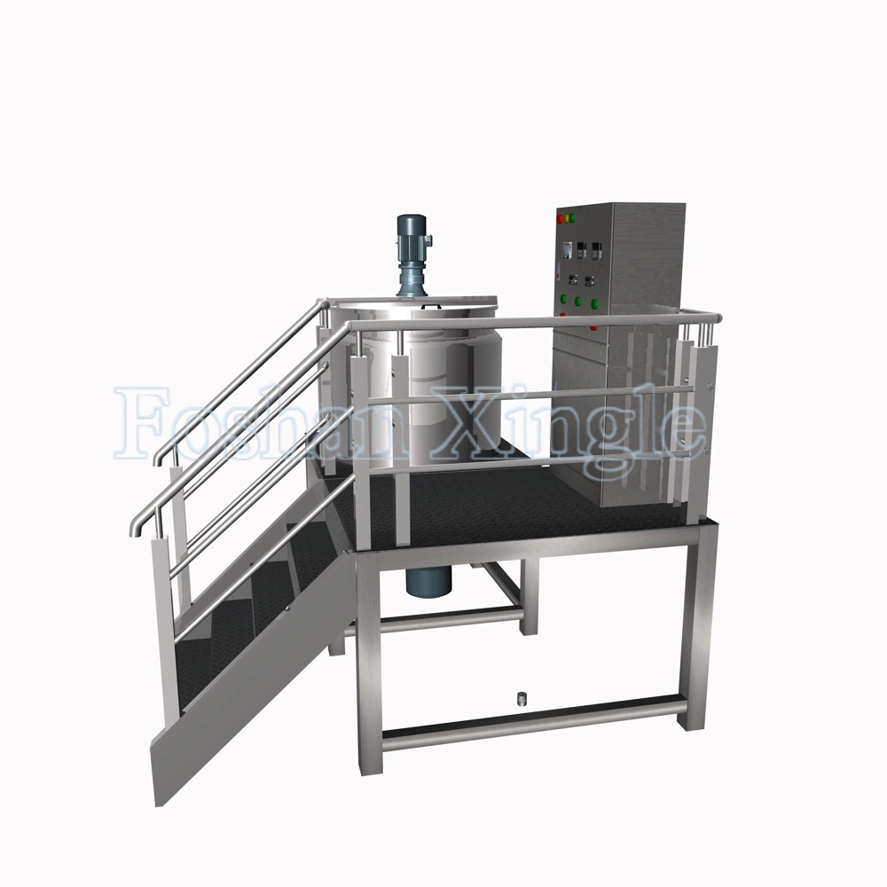 Chemical Pharmaceutical Electric Liquid Mixer Homogenizer Heating Jacketed Stainless Steel Soap/Shampoo Mixing Tank with Agitator