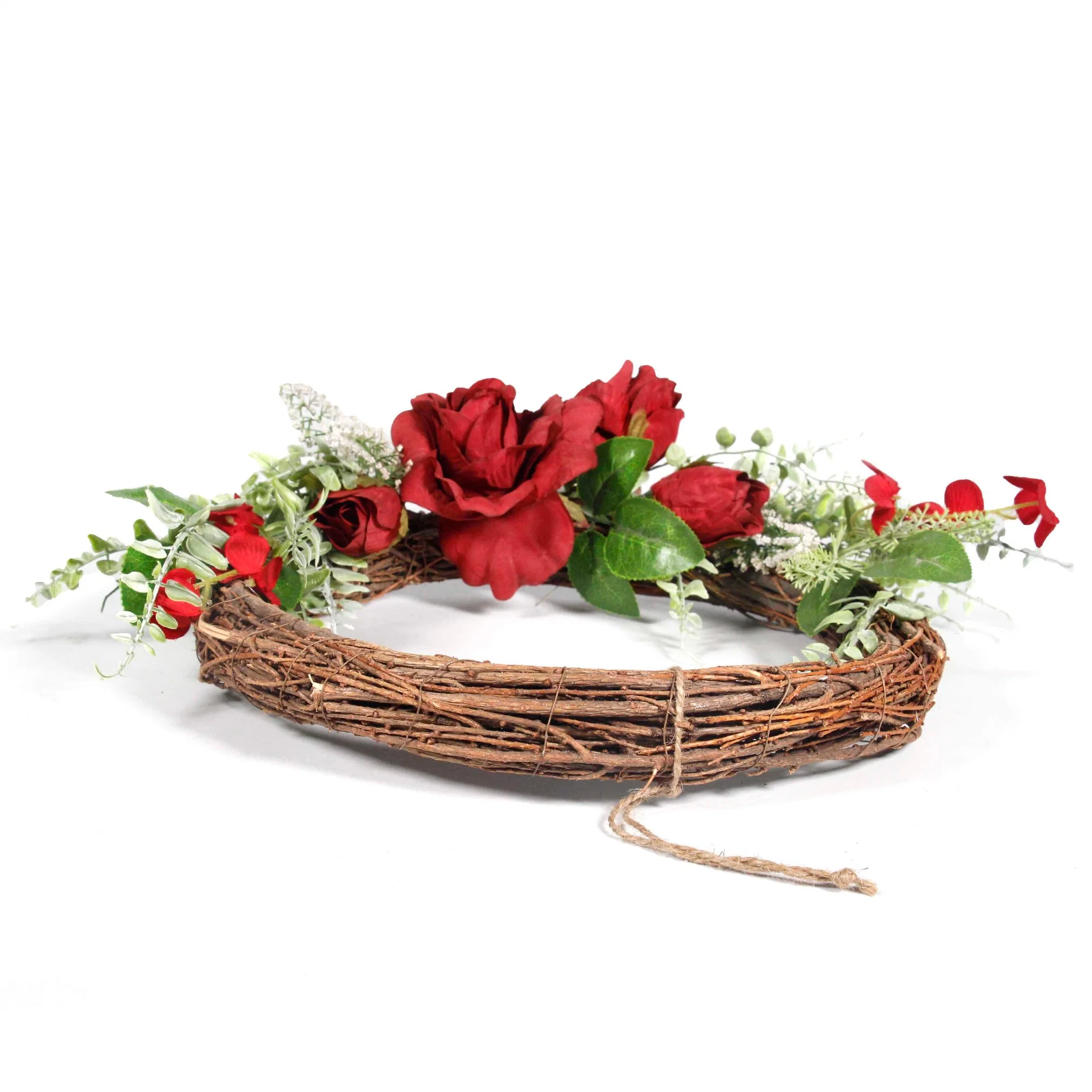 Rosa artificial de madera de Garland Garland planta verde decoración Bodas Decoración de pared de la Pascua Garland