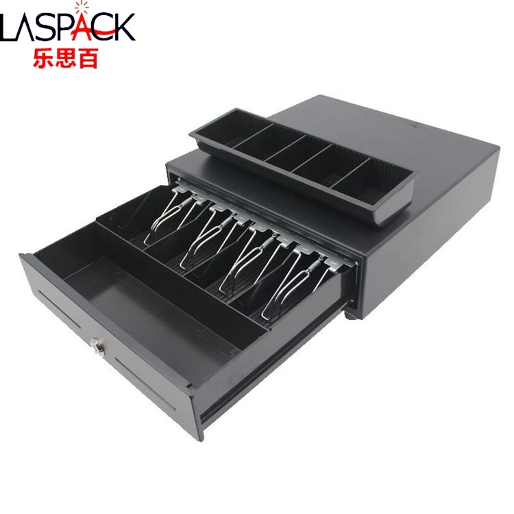 High quality/High cost performance  Electronic Big Cash Drawer Supermarket 330 4bills 4coins Rj11 12V Metal Tray Cash Register Drawer