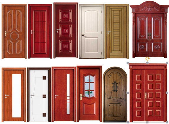 Top Quality Interior MDF Wooden Doors with Solid Wood (SC-W088)