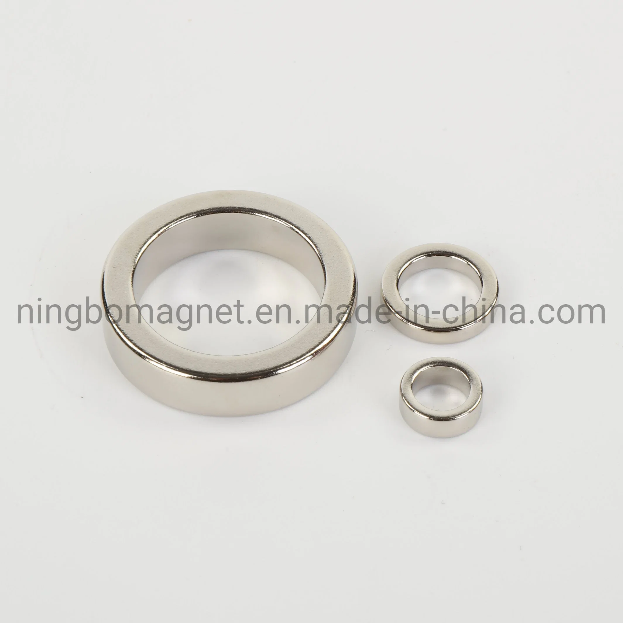 High quality/High cost performance Super Strong Rare Earth Permanent Nickel Coating N42 Ring NdFeB Magnet with Hole for Industrial