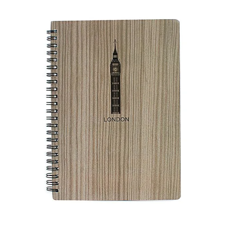 Striped Coil Book Office Supplies World Landmark Student Notebook Diary Book Direct Sale