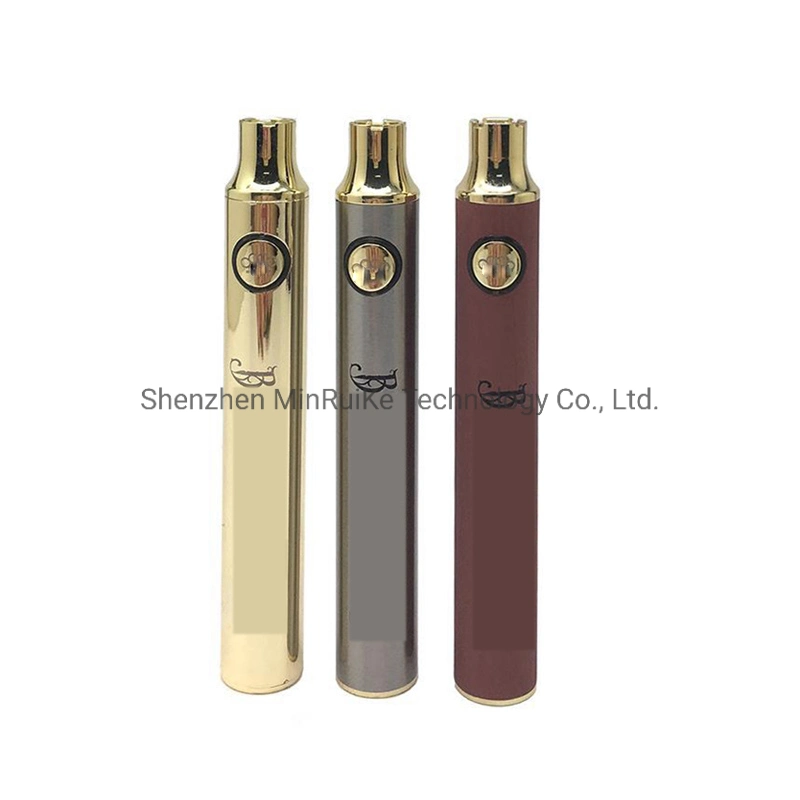 BK Batterie Messing Knöchel Batterien E Zigarette Vape Pen 900mAh Gold Holz SS Vorerhitzer VV für dicke Ölkartuschen Batterie