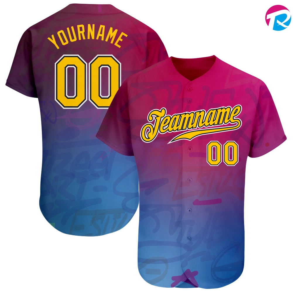 Custom SUBLIMATION Maillot de l'équipe de baseball polyester imprimé vierge numérique personnalisé de vêtements de sport Baseball Jersey Wholesale