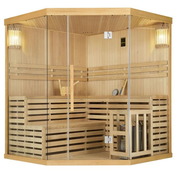 Cheapest Prefabricated Indoor Home Hemlock Steam Sauna Wooden Traditional Sauna