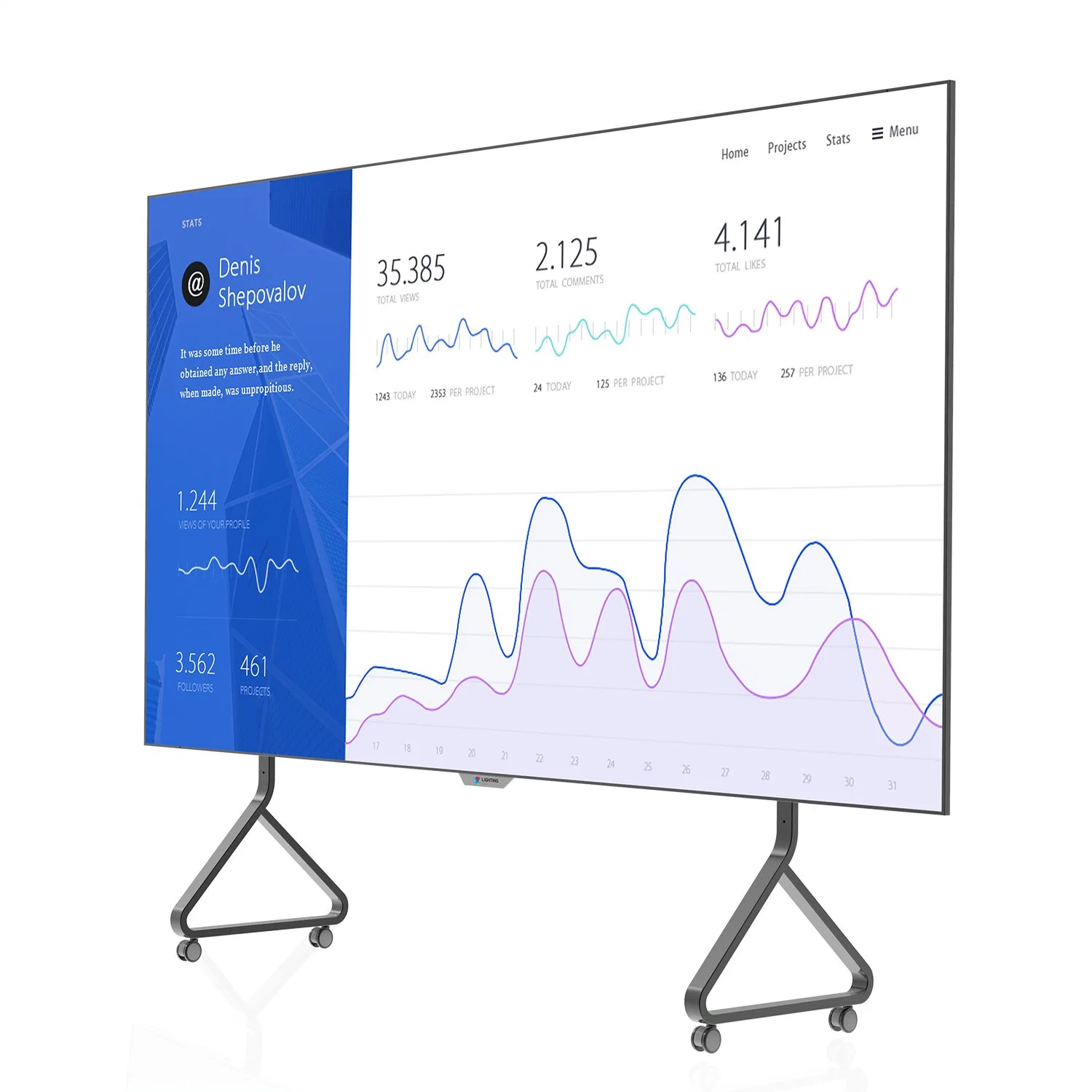 Television Smart 135 163 216 Inch True LED Display Screen TV Made in China