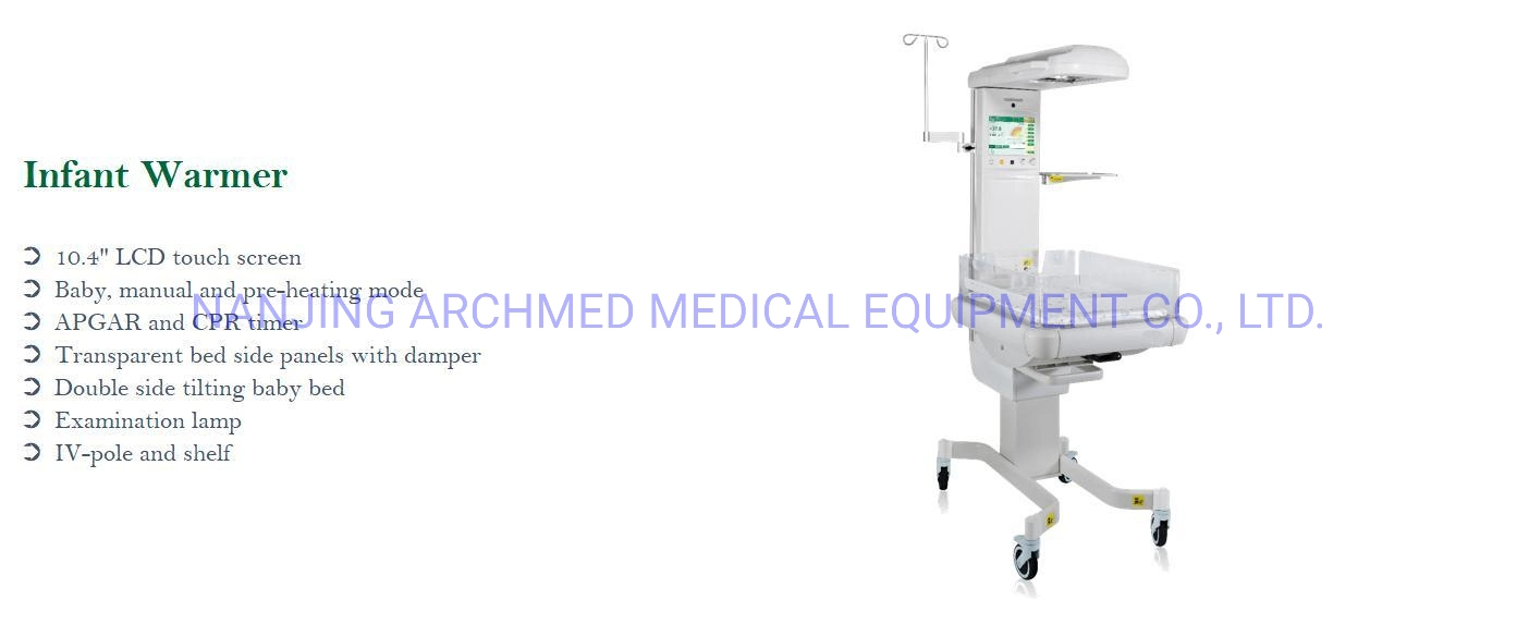 Equipamento médico incubadora de radiação para bebés com ecrã LCD sensível de 10.4''