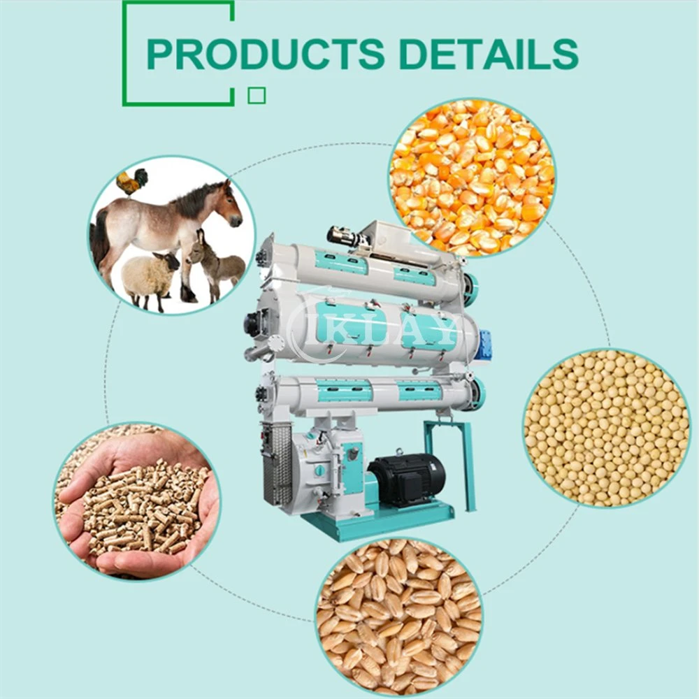 1-30ton/HR Pellet Press processador de alimentação animal forragem de máquina de alimentação agrícola Alimente o Pelletizer