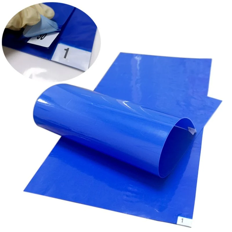 18"*36" Dust Free Hygiene Blue Cleanroom Sticky Mat Entrance Sticky Floor Mats for Cleanroom