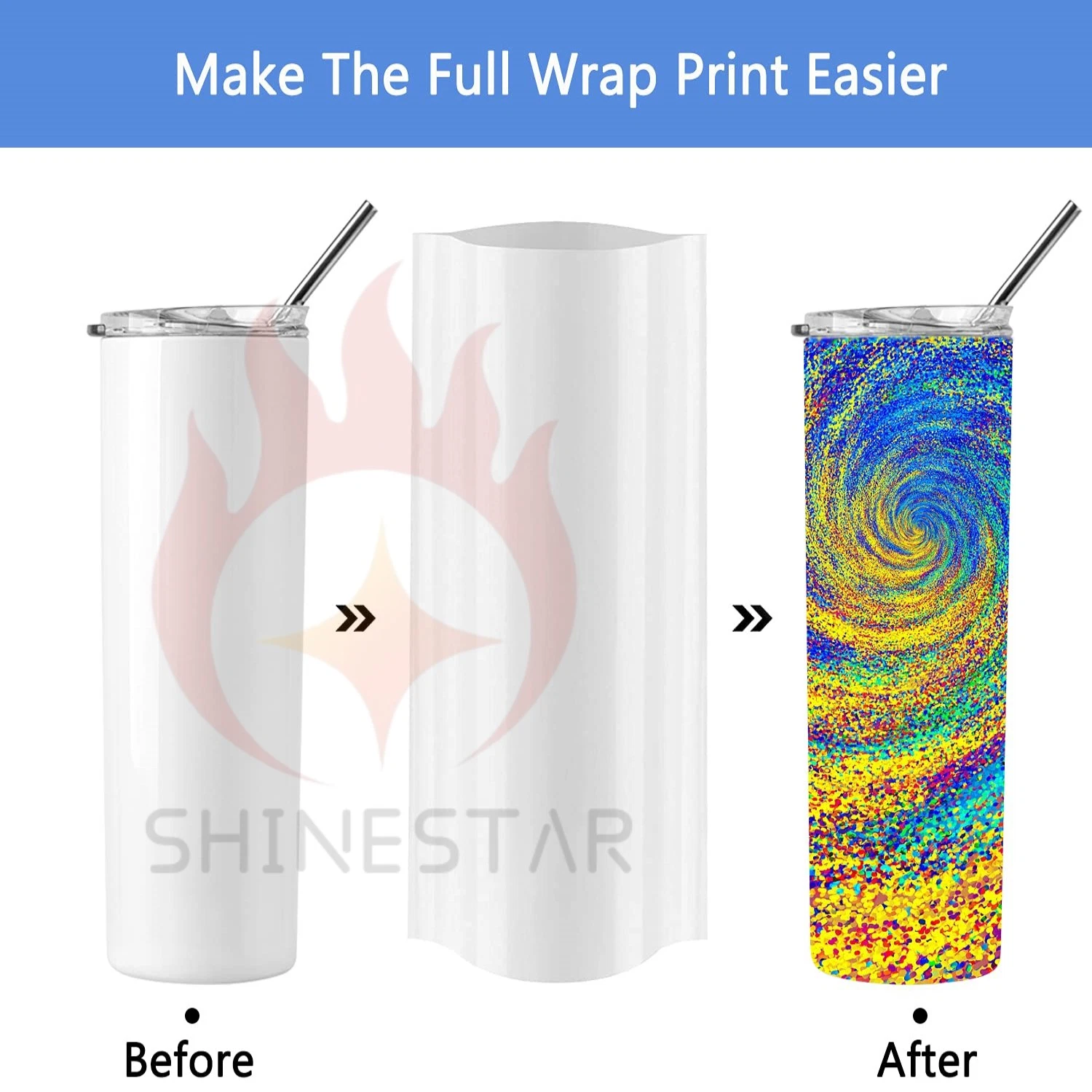 Sublimation Shrink Wrap Sleeves Heat Transfer Shrink Film Bags