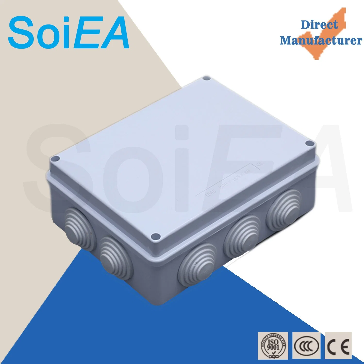 IP65 Precio de fábrica Caja de conexiones de plástico Caja de conexiones de CCTV eléctrica IP65 y caja de conexiones para cámaras CCTV