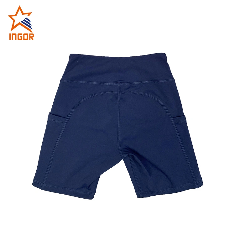 Ingorsports Children Clothes Silk Print Logo Two Side Pocket Design Short Kids Swimwear Sports Wear