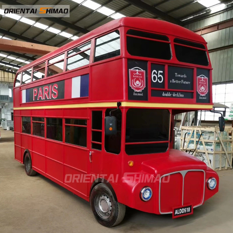 La reputación de alta durabilidad Mobile Double Decker Bus camión de la comida del restaurante