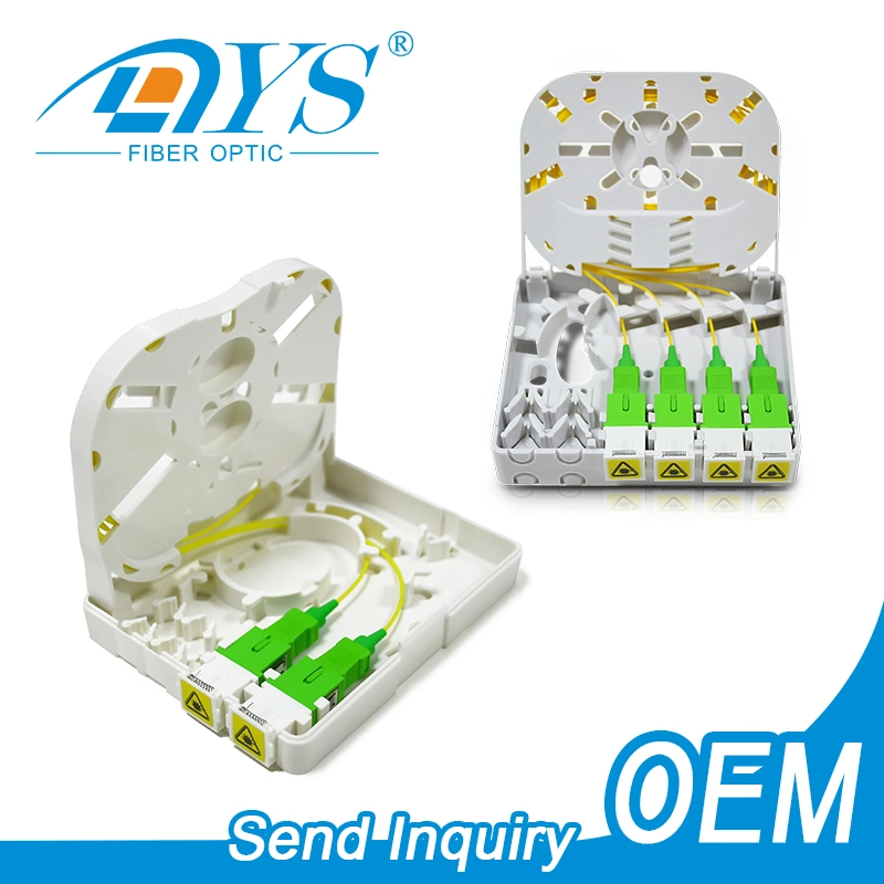 Indoor/Outdoor 1 2 4 6 8 16 24 Cores/Ports ABS Fdb Nap SMC FTTH Ftta Wall Mount Splitter Mini Plastic Box Fiber Optic/Optical Cable Distribution Terminal Box