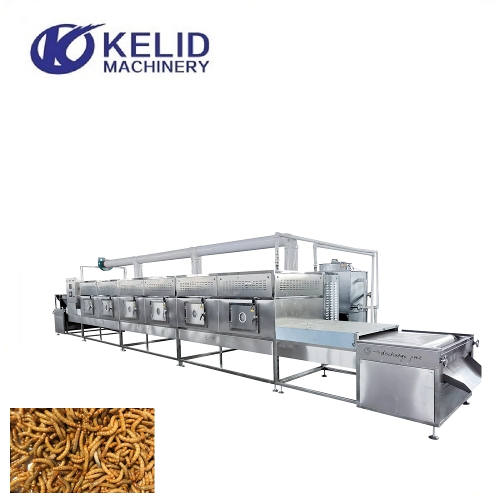 Industrial Tunnel Microwave Yellow Mealworm Drying Machine