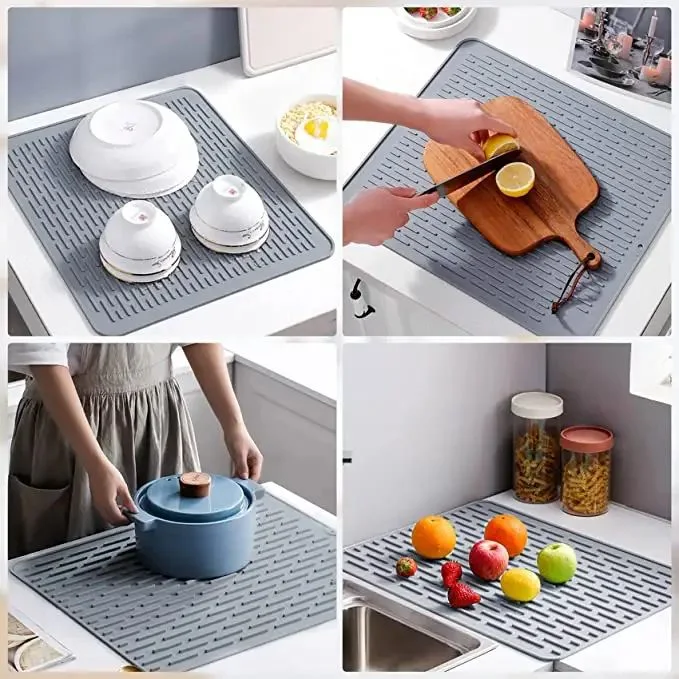 Non-Slip Silicone Heat Resistant Tablemat Trivet Mat Silicone Pot Hot Pad