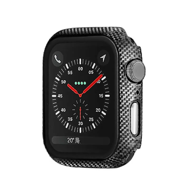 Ultra Thin Light Weight Black Carbon Fiber Apple Watch Case