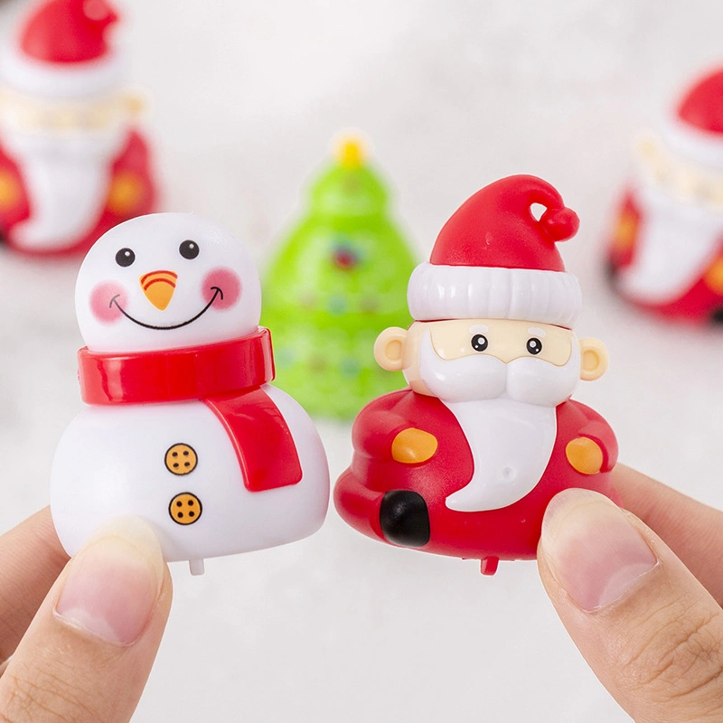 Cute Pull Back Cars Plastic Christmas Tree Snowman Santa Claus Theme Figure Toy Christmas Decoration for Christmas Stocking Stuffers