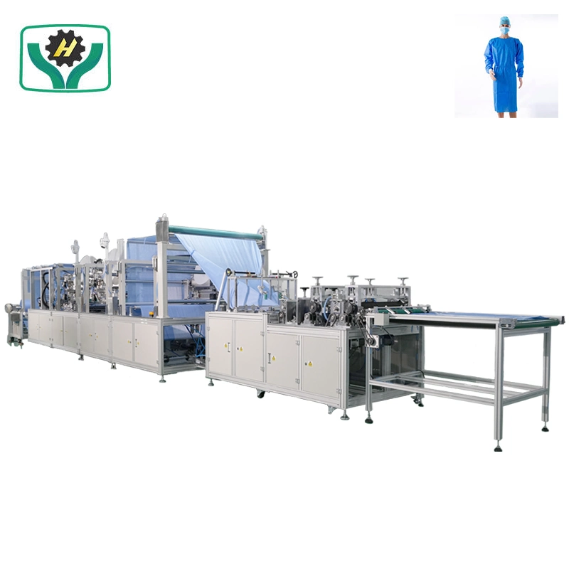 Automatic Nonwoven SMS Fabric Waterproof Medical Protective Hospital Surgical Gown Making Equipment