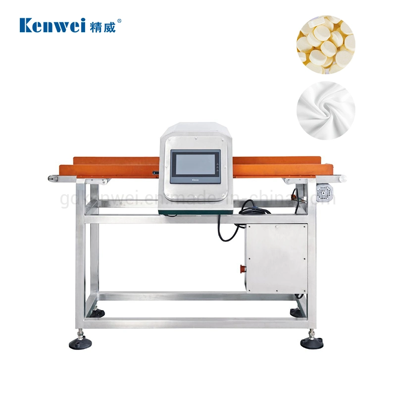 Industrial de alimentos automática horizontal detector de metales para la alimentación con cinta transportadora en la tramitación de la industria farmacéutica Precio de la línea de embalaje