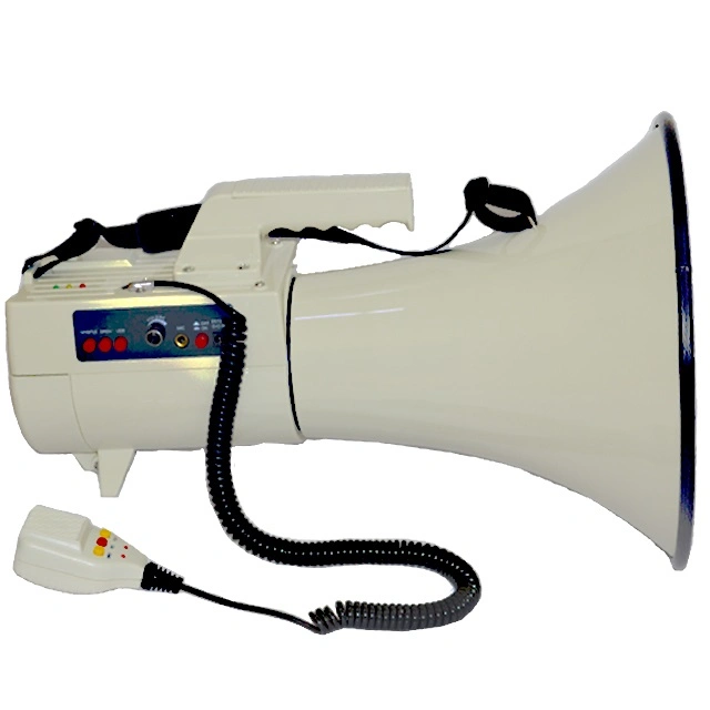 Megaphone Loudhailer 75W Loud Megaphone Speaker PA Bullhorn Professional Voice Recording with Siren Detachable Mic