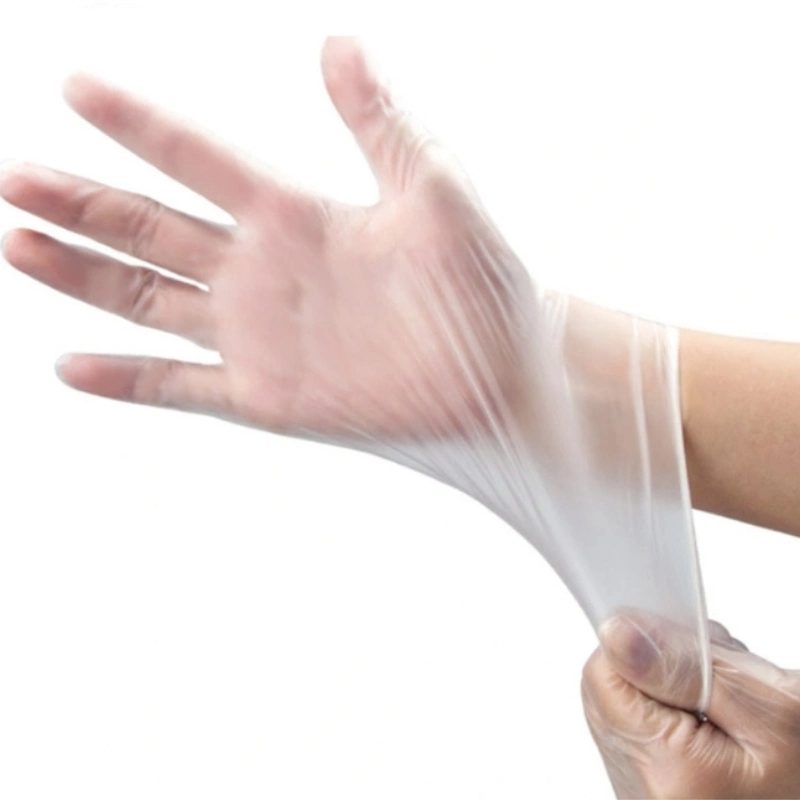 9 Inch Transparent Powder Free Powdered Disposable Vinyl Examination Gloves