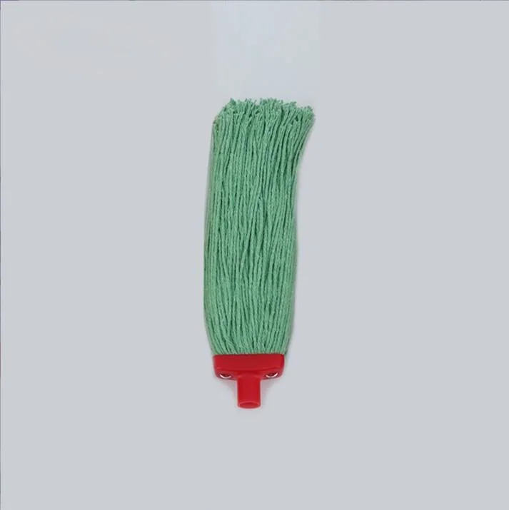 Spun Small Round Mop Press Wire Plastic Head Threaded Mop Replacement