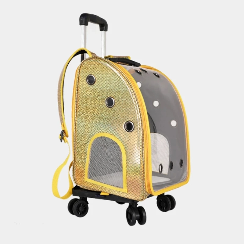 Pet Strollers Dog Cat Portable Travel Transport Bag Rolling Luggage Backpack Travel Tote Trolley Bags for Dogs Cat Accessories