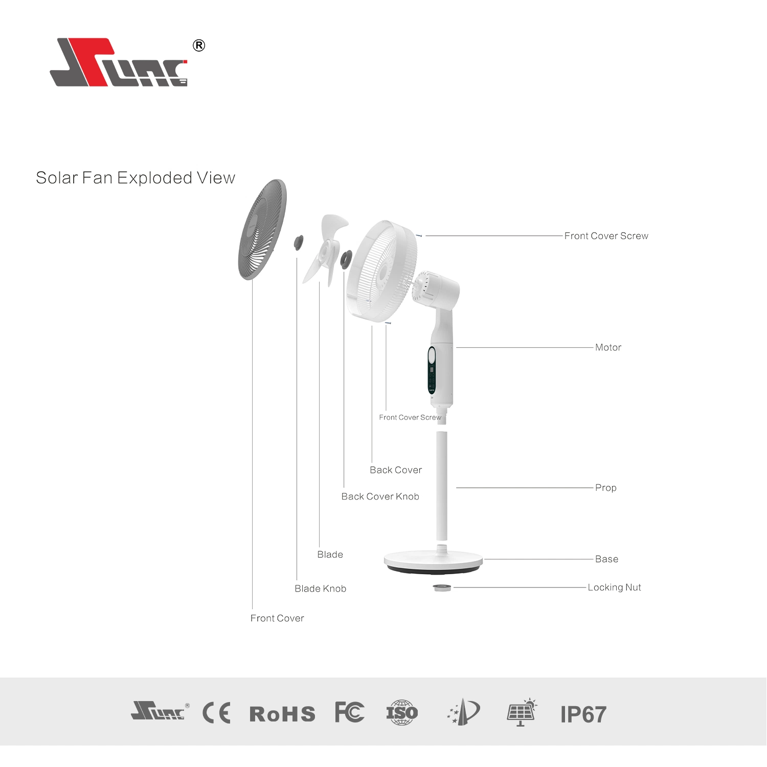 Sunc Precio barato fábrica de alta calidad potente Circulador de Aire de 14"/Turbo Ventilador