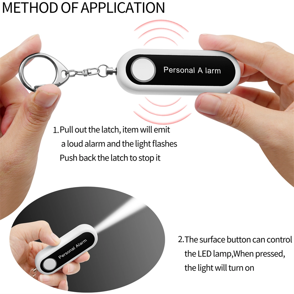 Security Guard Personal Self Defense Tool Alarm with LED Light