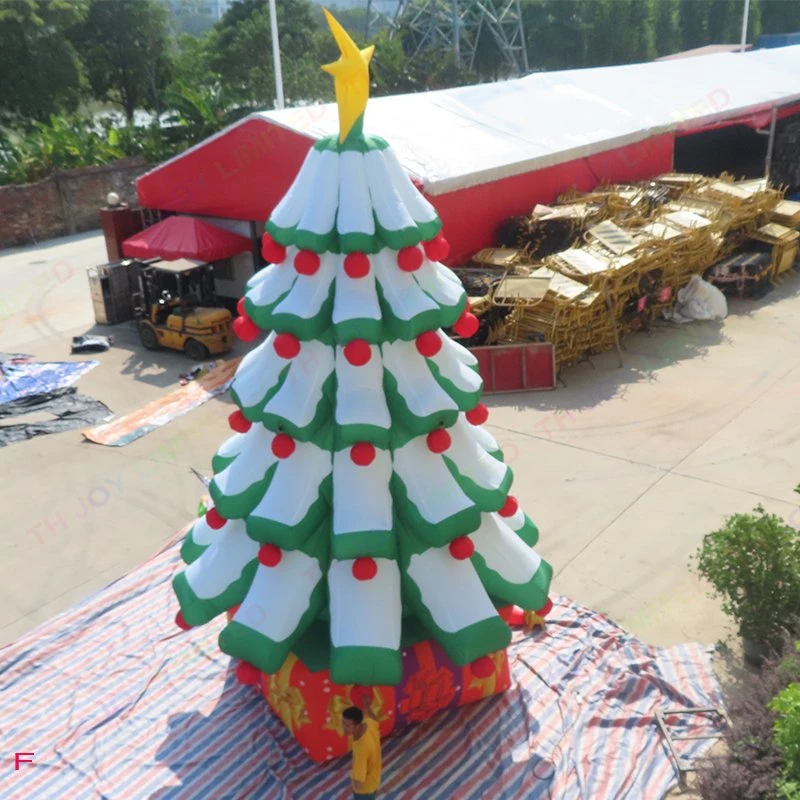 2022 Venta caliente 8m 26pies de altura piscina inflable gigante árbol de Navidad con luces