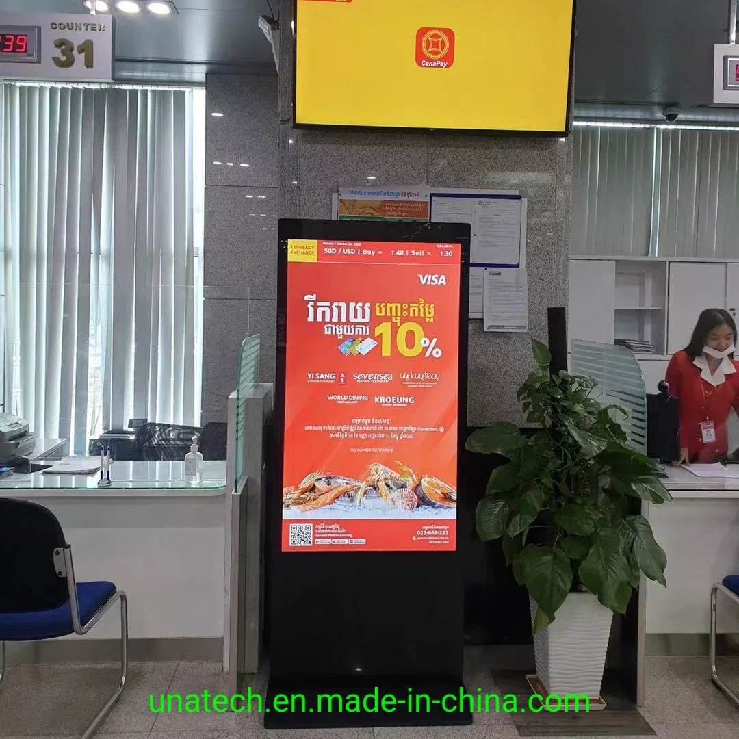 Menú publicitario de Alto brillo Vídeo Digital Android pantalla LCD Anuncio Mostrar reproductor