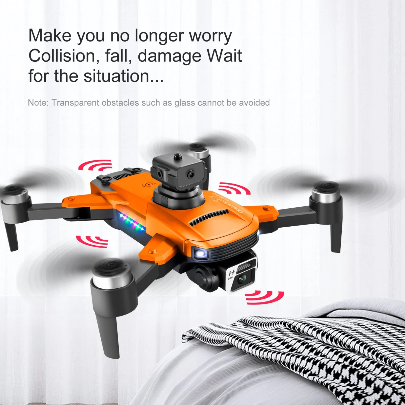 S99 Max 8K Folding Optical Flow RC Drone Brushless 4-Way Obstacle Avoidance 480p Camera Quadcopter Aircrafts with 1 Battery