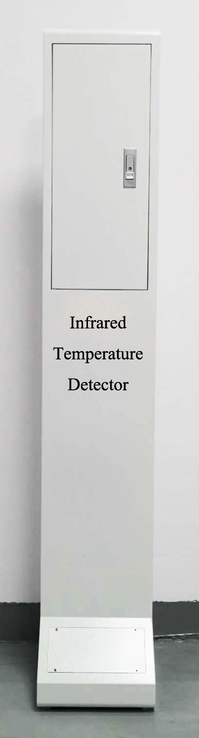 Poste de acero inoxidable tipo caminar a través de infrarrojos Detector de temperatura del cuerpo humano para la detección de fiebre