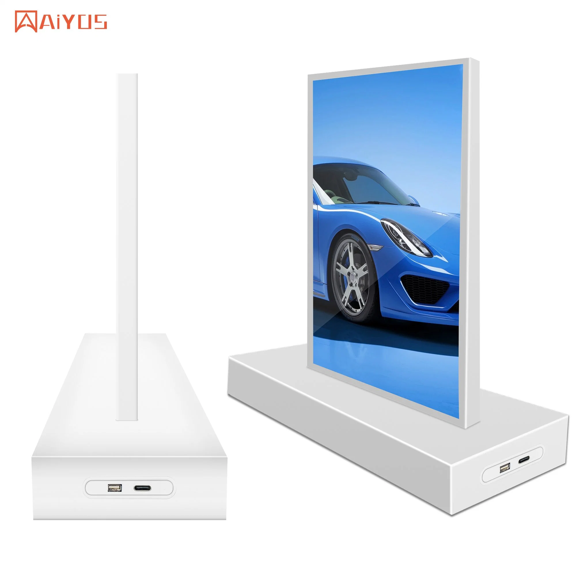 Nuevo producto de doble cara de 10,1 pulgadas con cargo Teléfono Moboile Android Pantalla de LCD Digital Signage Publicidad